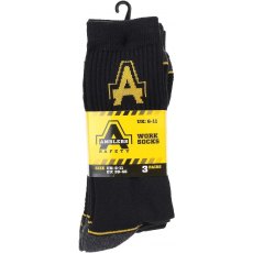 Amblers Work Sock Black 3 Pack Amblers Work Sock Black 3 Pack