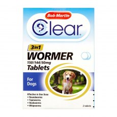 Wormclear Tablets 3 In 1 Medium Dog 2 Pack