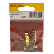 Single Picture Hooks With Knurled Pins 4 Pack
