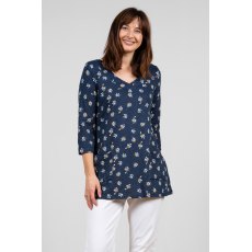 Lily & Me Cosmos Tunic Clover Navy Size 8