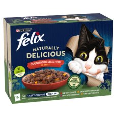 Felix Naturally Delicious Countryside Selection in Jelly Wet Cat Food 12x80g