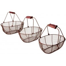 Oval Wire Basket 3 Pack