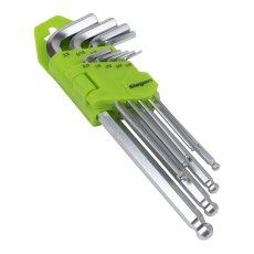 Sealey Long Ball-End Imperial Hex Key Set 9 Piece