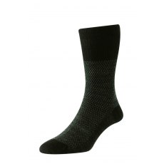 Jacquard Softop Wool Sock Black 6-11