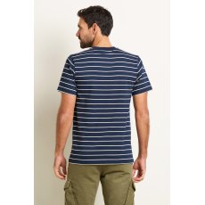 Brakeburn Striped T-Shirt Navy