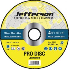 Jefferson Abrasive Metal Cutting Disc 4.5" 22mm
