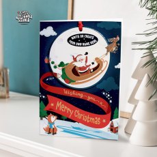 Personalised Bauble Christmas Card Magic Xmas Wishes