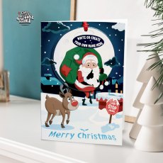Personalised Bauble Christmas Card Warm Xmas Hugs