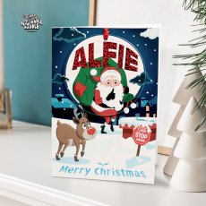 Personalised Bauble Christmas Card A