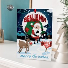 Personalised Bauble Christmas Card B