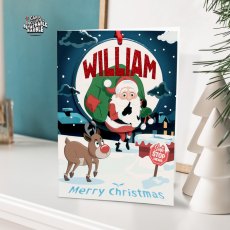 Personalised Bauble Christmas Card W
