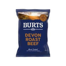 Burts Devon Roast Beef Crisps 40g x 20 Burts Devon Roast Beef Crisps 40g x 20