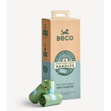 Beco Mint Poo Bags With Handle 120 Pack Beco Mint Poo Bags With Handle 120 Pack