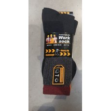 Value Workwear Sock 3 Pack Assorted Value Workwear Sock 3 Pack Assorted