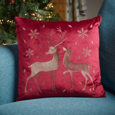 Three Kings Reindeer Cushion Ruby Three Kings Reindeer Cushion Ruby