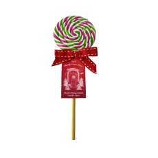 Red, White & Green Spiral Lolly 55g Red, White & Green Spiral Lolly 55g