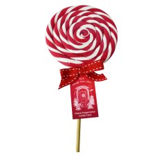 Red & White Spiral Lolly 55g Red & White Spiral Lolly 55g
