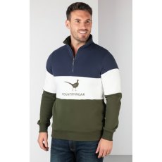 Rydale Byland Pheasant Sweatshirt Navy/White/Olive Rydale Byland Pheasant Sweatshirt Navy/White/Olive