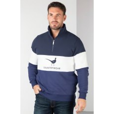 Rydale Byland Pheasant Sweatshirt Navy/White/Denim Rydale Byland Pheasant Sweatshirt Navy/White/Denim