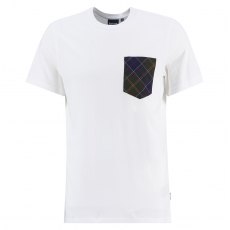 Barbour Arnside Tartan Pocket T-Shirt White Barbour Arnside Tartan Pocket T-Shirt White