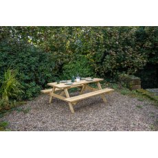 Forest Garden Rectangular Picnic Table 1.7m Forest Garden Rectangular Picnic Table 1.7m