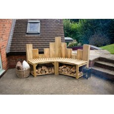 Forest Garden Curved Firepit Bench 2 Pack Forest Garden Curved Firepit Bench 2 Pack