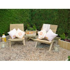 Forest Garden Slatted Chairs & Table Set Forest Garden Slatted Chairs & Table Set