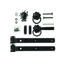 Forest Garden Black Zinc Coated Ring Gate Latch Set Forest Garden Black Zinc Coated Ring Gate Latch Set