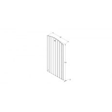 Forest Garden Tongue & Groove Dome Top Gate 6ft Forest Garden Tongue & Groove Dome Top Gate 6ft