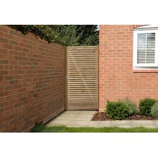 Forest Garden Double Slatted Gate 6ft Forest Garden Double Slatted Gate 6ft