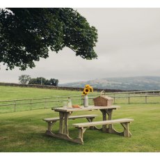 Churnet Valley Lunar 4 Seater Bench Churnet Valley Lunar 4 Seater Bench