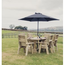 Churnet Valley Ergonomic 6 Seater Round Dining Set Churnet Valley Ergonomic 6 Seater Round Dining Set