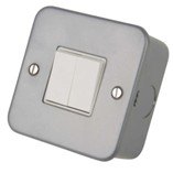 Westminster Electrical Metalclad 2 Way Socket 2 Gang Westminster Electrical Metalclad 2 Way Socket 2 Gang