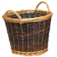 Willow Duo Tone Log Basket Willow Duo Tone Log Basket