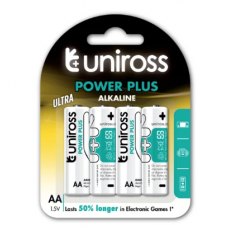 Uniross Alkaline Power Plus Batteries 1.5v Uniross Alkaline Power Plus Batteries 1.5v