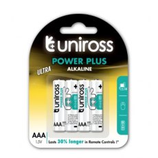 Uniross Alkaline Power Plus Batteries 1.5v Uniross Alkaline Power Plus Batteries 1.5v