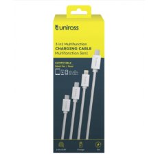 Uniross Universal 3 In 1 Phone Charging Cable 2m Uniross Universal 3 In 1 Phone Charging Cable 2m