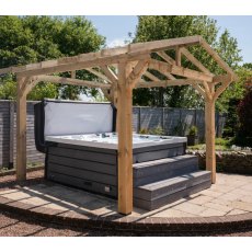 Ruby Apex Wooden Pergola With Overhang Open Roof Ruby Apex Wooden Pergola With Overhang Open Roof
