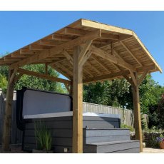 Ruby Apex Wooden Gazebo With Overhang Cedar Shingle Roof Ruby Apex Wooden Gazebo With Overhang Cedar Shingle Roof