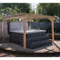 Ruby Ready Sawn Flat Roof Pergola 3m x 3m Ruby Ready Sawn Flat Roof Pergola 3m x 3m