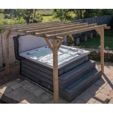 Ruby Ready Sawn Flat Roof Pergola 3m x 3m Ruby Ready Sawn Flat Roof Pergola 3m x 3m