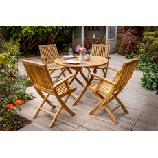 Hartman Malton Folding Round 4 Seater Dining Set Hartman Malton Folding Round 4 Seater Dining Set