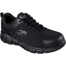 Skechers Telphin Sanphet Slip Resistant Trainer Black Skechers Telphin Sanphet Slip Resistant Trainer Black