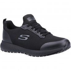 Skechers Ladies' Squad SR Wide Slip Resistant Occupational Trainer Black Skechers Ladies' Squad SR Wide Slip Resistant Occupational Trainer Black