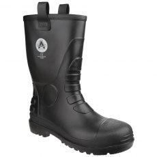 Amblers Unisex FS90 Waterproof PVC Pull On Safety Rigger Boot Black Amblers Unisex FS90 Waterproof PVC Pull On Safety Rigger Boot Black