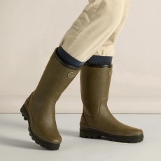 Le Chameau Bottillon Giverny Wool Lined Wellington Vert Le Chameau Bottillon Giverny Wool Lined Wellington Vert