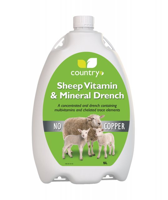 Country UF Country UF Sheep Vitamin & Mineral No Copper Drench 5L