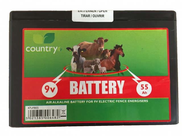 Country UF Country UF 55Ah Air Alkaline Battery 9V