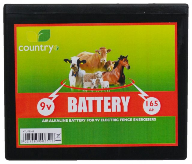 Country UF Country UF 165Ah Air Alkaline Battery 9V