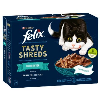 Felix  Felix Tasty Shreds Mixed Selection in Gravy 12 x 80g